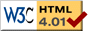 W3C valid HTML 4.01